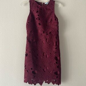 Brand new with tags maroon small lace dress
